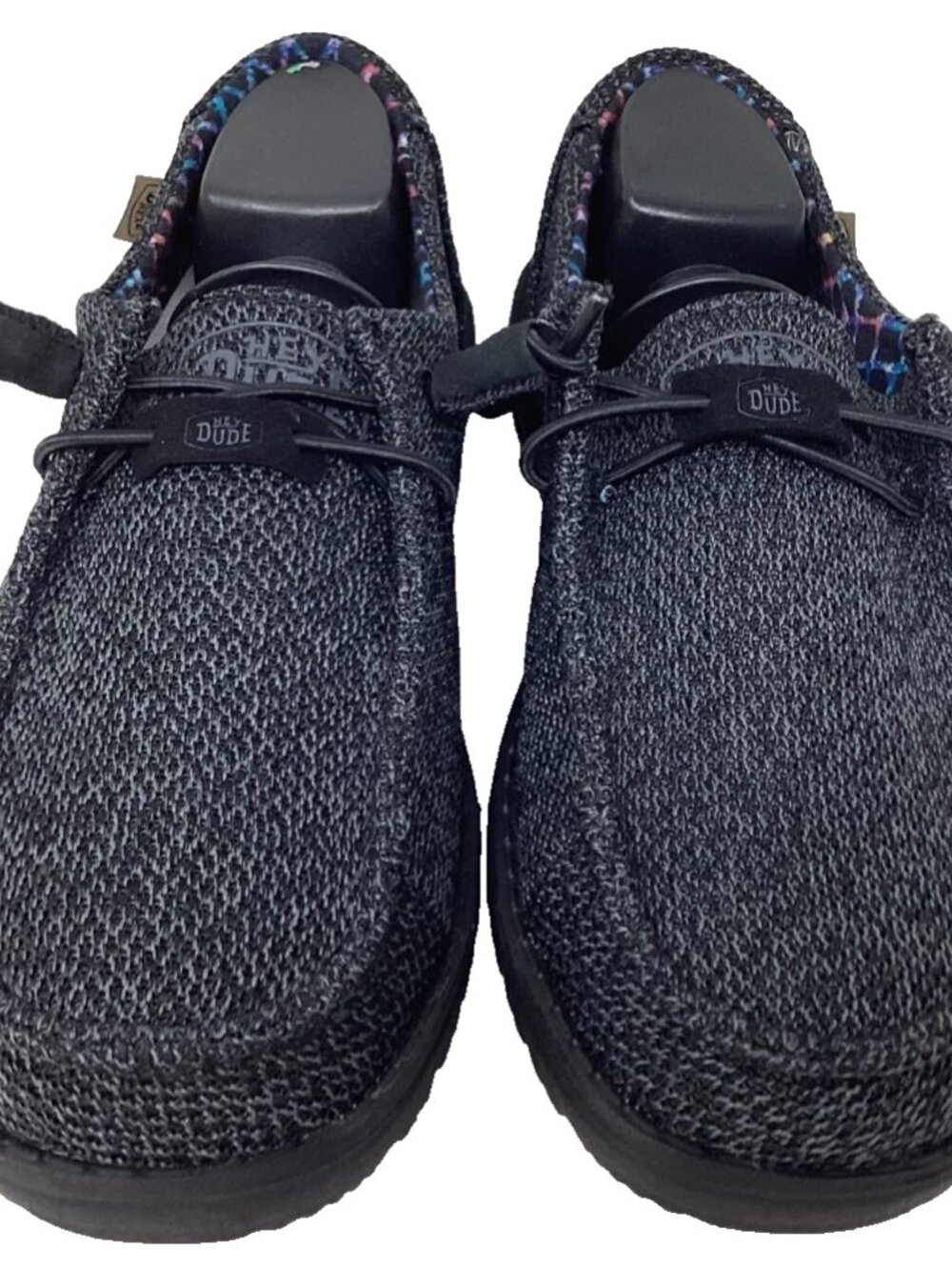 0110 Hey Dude Womens Wendy Sox Micro Shoes Total Black -US 10